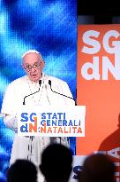 Pope Francis At States General of Natality - Rome