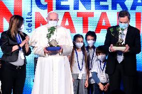 Pope Francis At States General of Natality - Rome