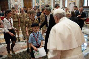 Pope Francis Meets Scouts Unitaires de France - Vativan