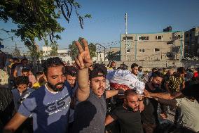 Funeral Of Man Killed By Israeli Airstrikes - Gaza