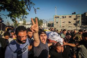 Funeral Of Man Killed By Israeli Airstrikes - Gaza