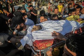 Funeral Of Man Killed By Israeli Airstrikes - Gaza