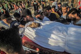 Funeral Of Man Killed By Israeli Airstrikes - Gaza