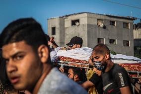 Funeral Of Man Killed By Israeli Airstrikes - Gaza