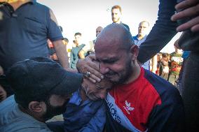 Funeral Of Man Killed By Israeli Airstrikes - Gaza