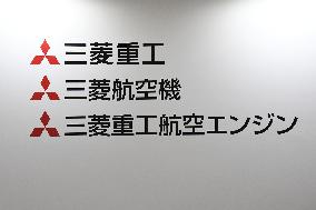 Logos of Mitsubishi Heavy Industries, Mitsubishi Aircraft and Mitsubishi Heavy Industries Aero Engine