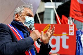 Demonstration Against Layoffs At Orly Airport - Paris