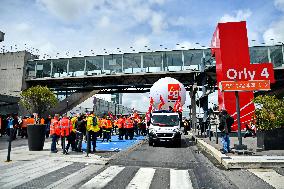 Demonstration Against Layoffs At Orly Airport - Paris