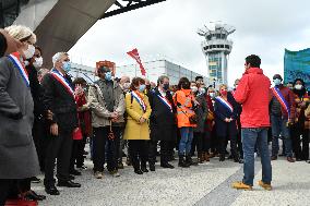 Demonstration Against Layoffs At Orly Airport - Paris