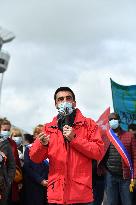 Demonstration Against Layoffs At Orly Airport - Paris