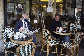 Bruno Le Maire Makes A Coffee Stop - Paris