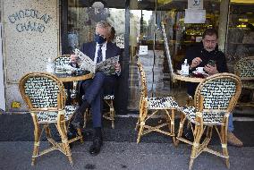 Bruno Le Maire Makes A Coffee Stop - Paris