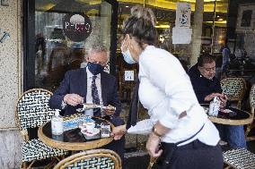 Bruno Le Maire Makes A Coffee Stop - Paris