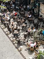 Outdoor Bars And Restaurants Reopen - Antibes