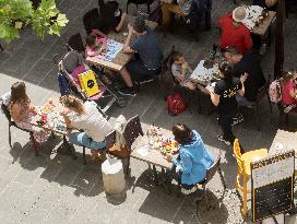 Outdoor Bars And Restaurants Reopen - Antibes