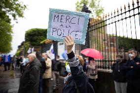 Police Rally In Front Of The National Assembly - Paris