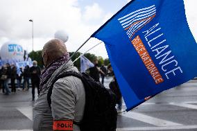 Police Rally In Front Of The National Assembly - Paris