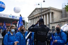 Police Rally In Front Of The National Assembly - Paris