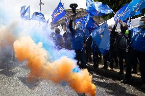 Police Rally In Front Of The National Assembly - Paris