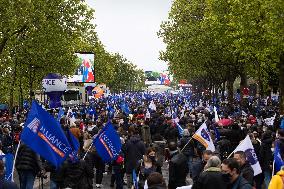 Police Rally In Front Of The National Assembly - Paris