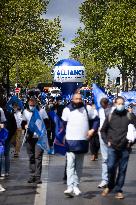 Police Rally In Front Of The National Assembly - Paris