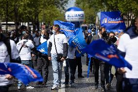 Police Rally In Front Of The National Assembly - Paris