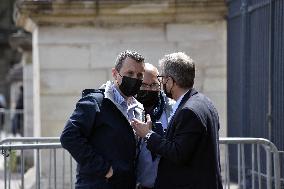 Police Rally In Front Of The National Assembly - Paris