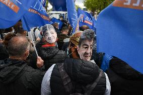 Police Rally In Front Of The National Assembly - Paris