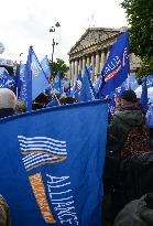 Police Rally In Front Of The National Assembly - Paris