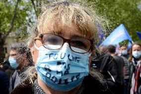 Police Rally In Front Of The National Assembly - Paris