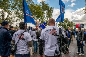 Police Rally In Front Of The National Assembly - Paris