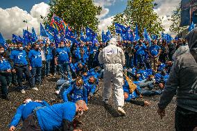 Police Rally In Front Of The National Assembly - Paris