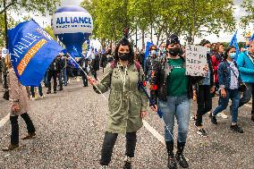 Police Rally In Front Of The National Assembly - Paris