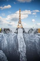 Tour Eiffel Optical Illusion By JR Artist - Paris