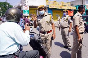 Police Check Point During A Lockdown - Rajasthan