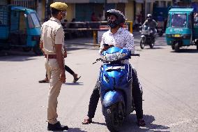 Police Check Point During A Lockdown - Rajasthan