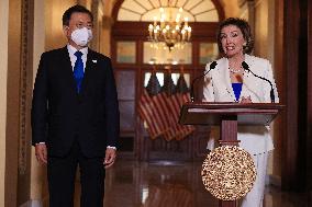 Moon And Pelosi Press Conference - Washington