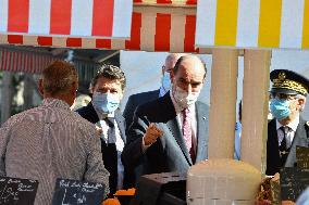 Jean Castex And Christian Estrosi Visit A Market - Nice