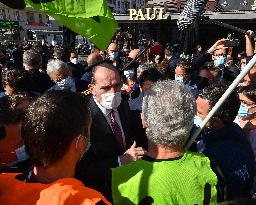 Jean Castex And Christian Estrosi Visit A Market - Nice