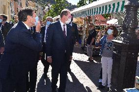 Jean Castex And Christian Estrosi Visit A Market - Nice