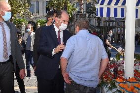 Jean Castex And Christian Estrosi Visit A Market - Nice