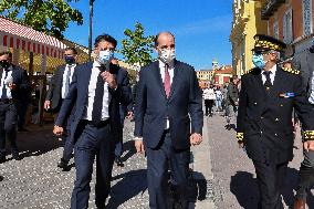 Jean Castex And Christian Estrosi Visit A Market - Nice