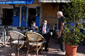 Jean Castex And Christian Estrosi Visit A Market - Nice