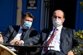 Jean Castex And Christian Estrosi Visit A Market - Nice