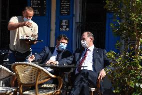 Jean Castex And Christian Estrosi Visit A Market - Nice