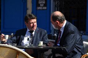 Jean Castex And Christian Estrosi Visit A Market - Nice