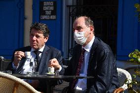 Jean Castex And Christian Estrosi Visit A Market - Nice