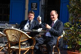 Jean Castex And Christian Estrosi Visit A Market - Nice