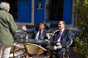 Jean Castex And Christian Estrosi Visit A Market - Nice