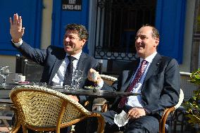 Jean Castex And Christian Estrosi Visit A Market - Nice